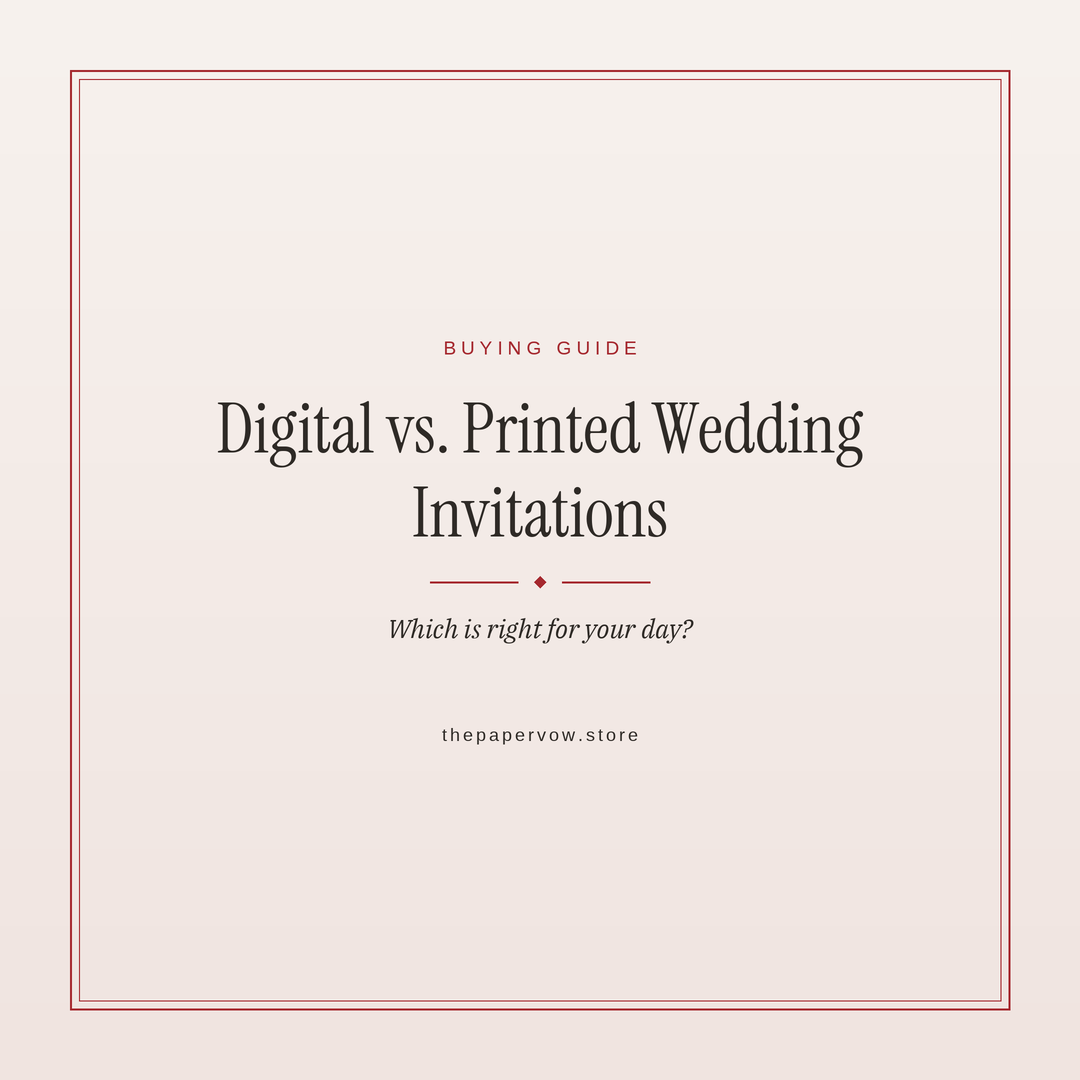 Comparison of digital versus printed wedding invitations