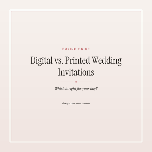 Comparison of digital versus printed wedding invitations