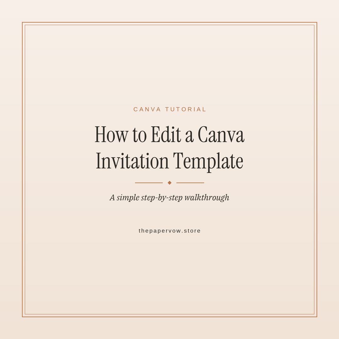 Step-by-step guide to editing a Canva wedding invitation template