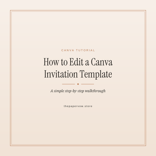 Step-by-step guide to editing a Canva wedding invitation template