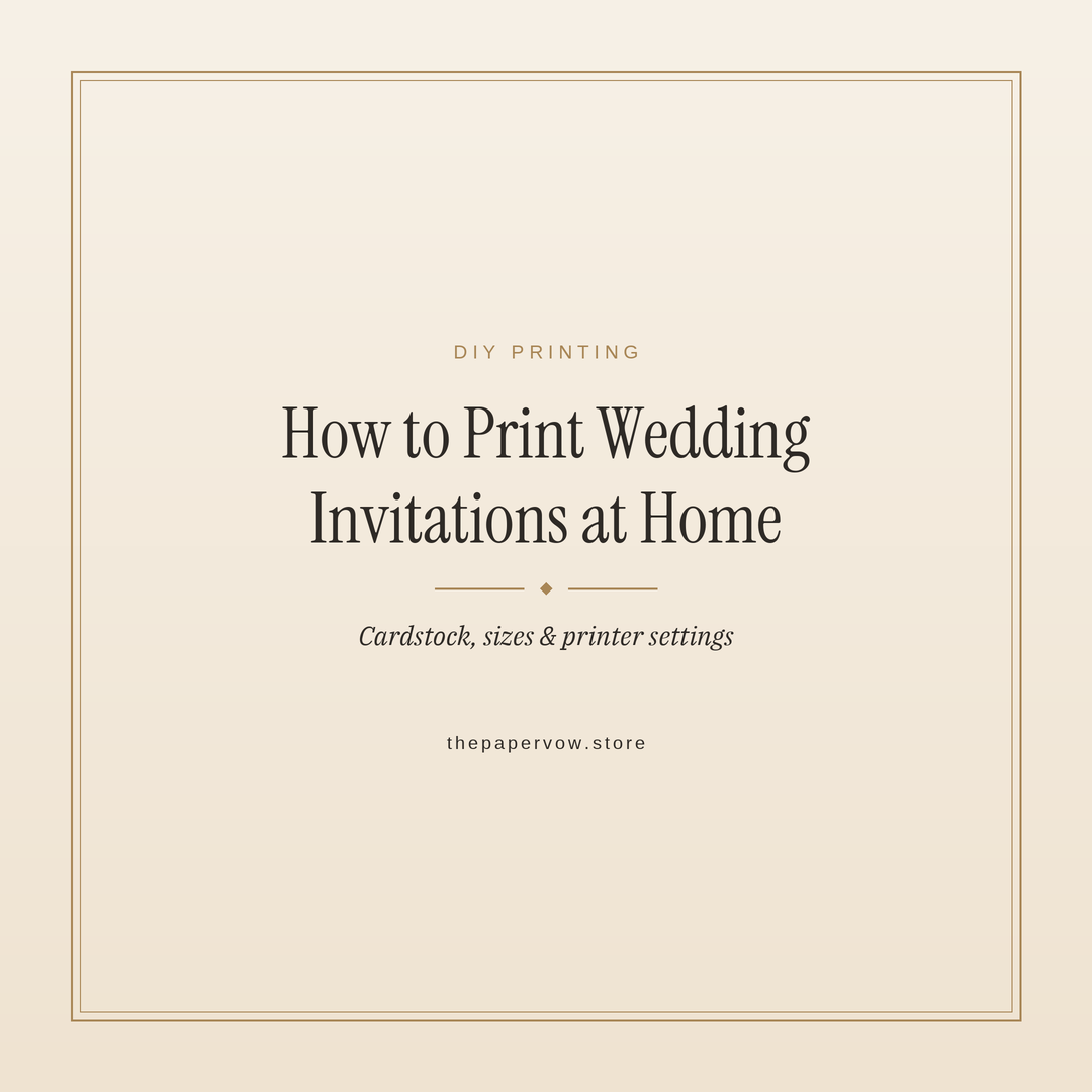 Guide to printing wedding invitations at home on cardstock